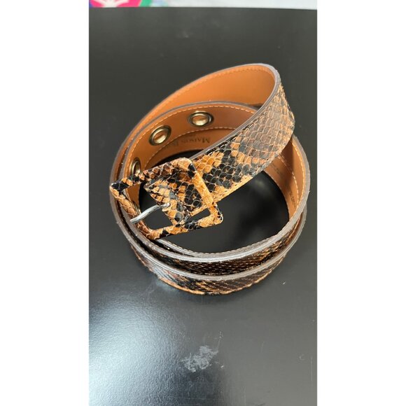 MAISON BOINET PYTHON SKIN FRENCH BELT - Picture 2 of 4